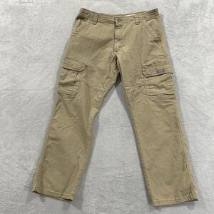 Wrangler Cargo Relaxed Fit Pants Men 34 x 30 Tan Workwear Casual